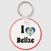 私はベリーズ&ベリーズハート大好き – 旅行/スポーツ キーホルダー (正面)