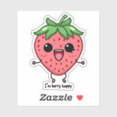 私はベリーハッピーキュートかわいいストロベリージャンプ シール (シート)