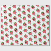 私はベリーハッピーキュートかわいいストロベリージャンプ ラッピングペーパー (フラット)