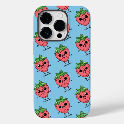 私はベリーハッピーキュートかわいいストロベリージャンプ Case-Mate iPhoneケース (裏面)