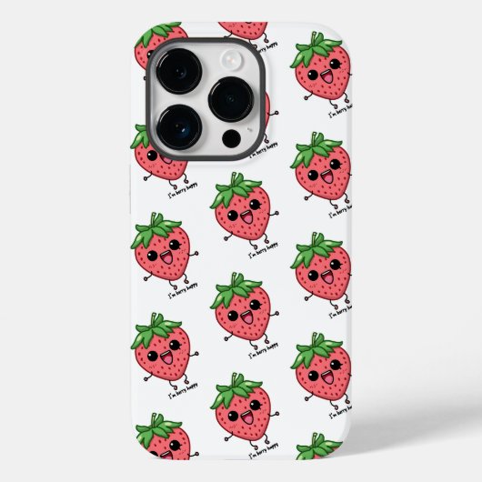 私はベリーハッピーキュートかわいいストロベリージャンプ Case-Mate iPhoneケース (裏面)