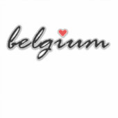 私はベルギーが大好きだ シール (正面)