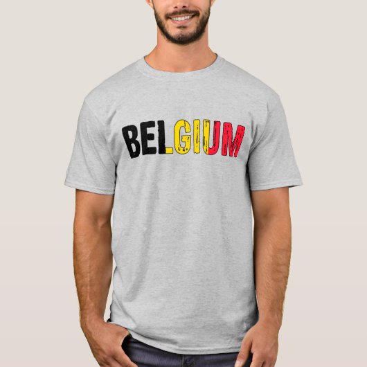 私はベルギーが大好きだ Tシャツ (正面)
