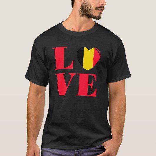 私はベルギーが大好きだ Tシャツ (正面)