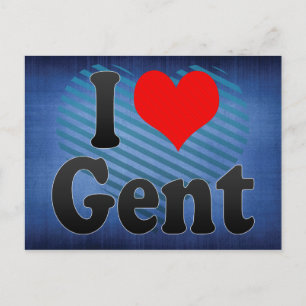 私はベルギーのゲントが好きです。ベルギー, IK Hou Van Gent ポストカード