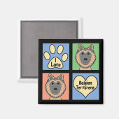 私はベルギーテルブレンを愛する マグネット (正面/裏面)