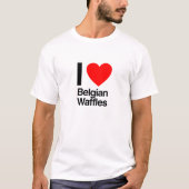 私はベルギーワッフルが大好き Tシャツ (正面)
