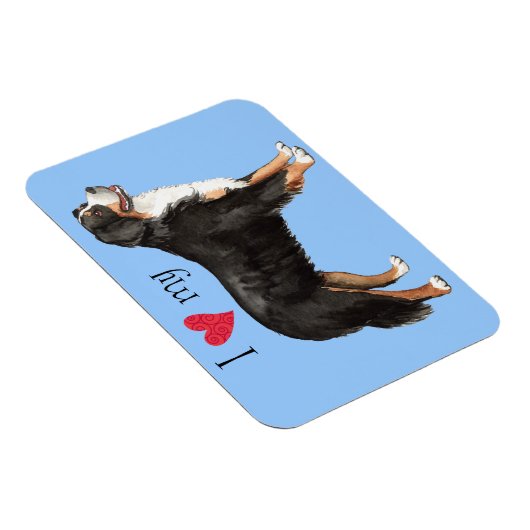 私はベルネーゼの山犬が大好き マグネット (右側)