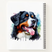 私はベルネーゼの山犬の名前が大好パーソナライズされたき ノートブック (裏面)