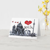 私はベルリンが大好きだ カード (黄色い花)