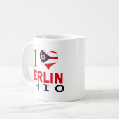 私はベルリン、オハイオ州を愛します コーヒーマグカップ (正面左)