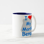 私はベンガルの大理石のマグを愛します ツートーンマグカップ (正面右)