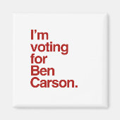 私はベン・カーソン2016に投票している マグネット (正面)