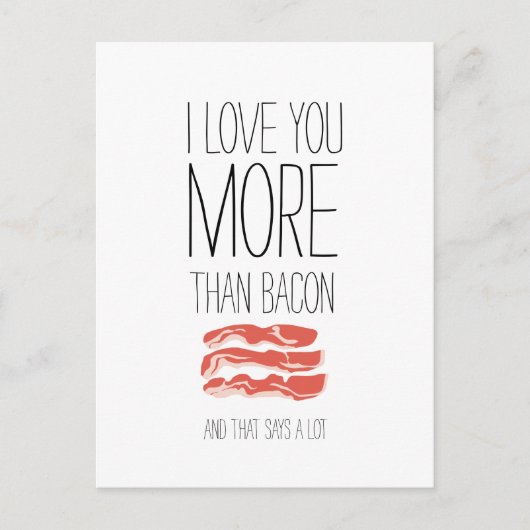 私はベーおもしろいコンよりもあなたを愛している インビテーションポストカード (正面)