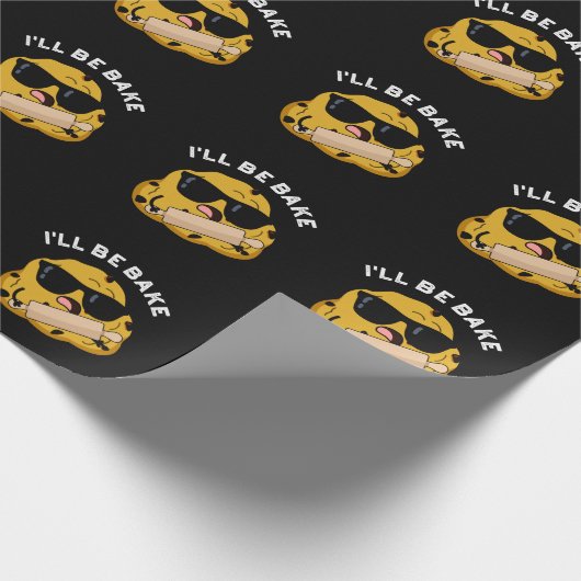 私はベーキング映画おもしろいプンダークBGを焼く ラッピングペーパー (角)