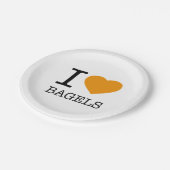 私はベーグルが大好き ペーパープレート (アングル)
