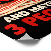 私はベーコンと多分3人が好き – Bacon Lover Bbq ポスター (角)