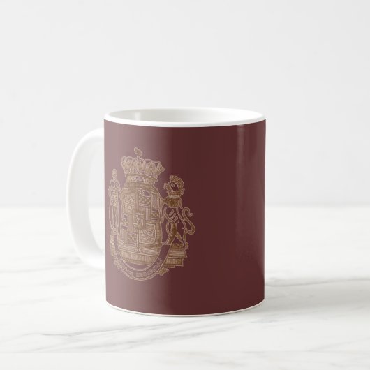 私はベーコンのHeraldic頂上プロダクトを愛します コーヒーマグカップ (正面左)