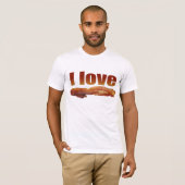 私はベーコンのTシャツを愛します Tシャツ (正面フル)