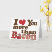 私はベーコンよりもっと愛します カード (黄色い花)