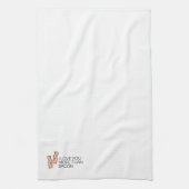 私はベーコンよりもっと愛します キッチンタオル (縦)