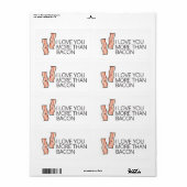 私はベーコンよりも君を愛している ラベル (フルシート)