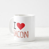 私はベーコンを愛します コーヒーマグカップ (正面左)