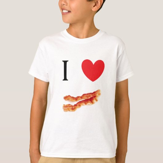 私はベーコンを愛します! Tシャツ (正面)
