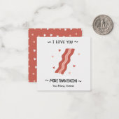 私はベーコンキッズバレンタインデーよりも愛している ノートカード (正面/裏面インサイチュ)