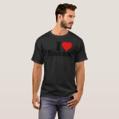 私はベーコンポークベリーハートが大好き Tシャツ (正面フル)