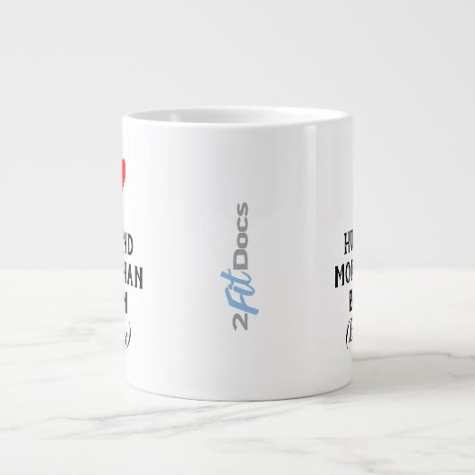 私はベーコンマグ(20oz)よりも夫が大好き ジャンボコーヒーマグカップ (正面)