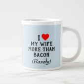 私はベーコンマグ(20oz)よりも妻が大好き ジャンボコーヒーマグカップ (右)