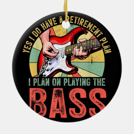 私はベースギタ遊ーの引退を計画している セラミックオーナメント (裏面)