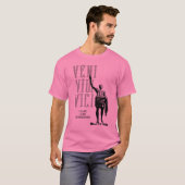 私はベ来ニVidi Vici Mens Pinkを征服するのを見た Tシャツ (正面フル)