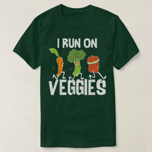 私はベ走ギスのビーガン植物に基づくベガニズムおもしろいをオン Tシャツ (デザイン正面)