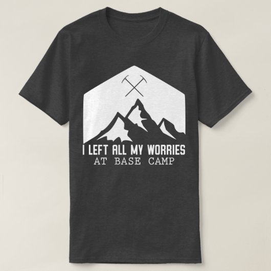 私はベ離れースキャンプV2Whiteでのすべての心配 Tシャツ (デザイン正面)