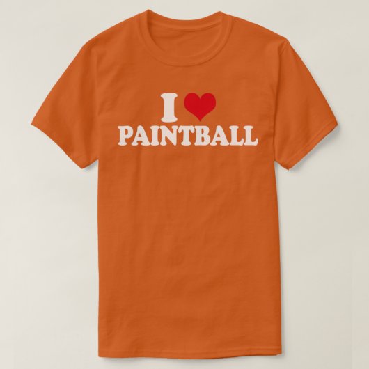 私はペイントボールが大好き Tシャツ (デザイン正面)