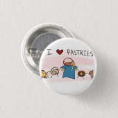 私はペストリーを愛します 缶バッジ (正面&裏面)