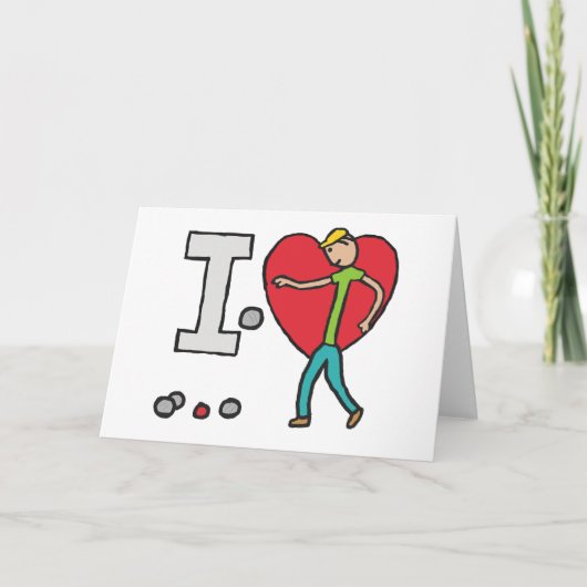 私はペタンケが大好き カード (正面)