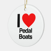 私はペダルを漕ぐのが好きだ セラミックオーナメント (左)