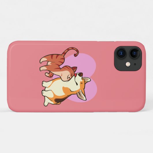 私はペットが大好き |犬と猫の恋人 Case-Mate iPhoneケース (裏面(横))
