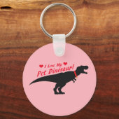 私はペットの恐竜が大好き キーホルダー (正面)