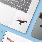私はペットの恐竜が大好き シール (ノートパソコンとiPhone)