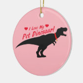 私はペットの恐竜が大好き セラミックオーナメント (左)