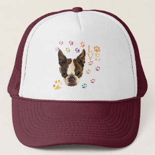 私はペットを愛して – かわいい子犬 – トレースカラフルスケッチ キャップ
