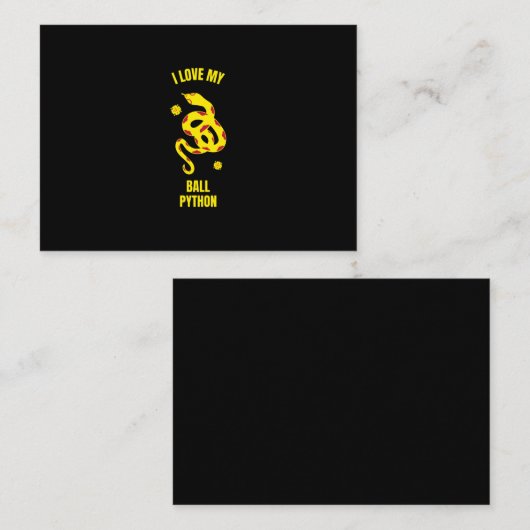 私はペットヘビのニシキおもしろいヘビが好きです 名刺 (正面/裏面)