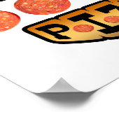 私はペパローニピザが大好きだ。 ポスター (角)