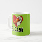 私はペリカンのTシャツ、子供の服装を愛します コーヒーマグカップ (正面左)