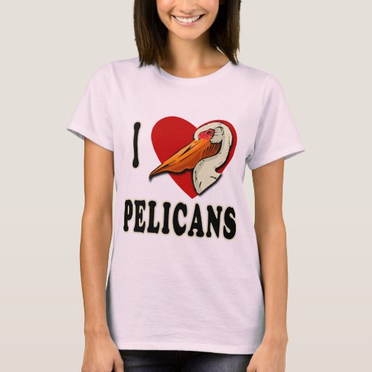 私はペリカンのTシャツ、子供の服装を愛します Tシャツ (正面)