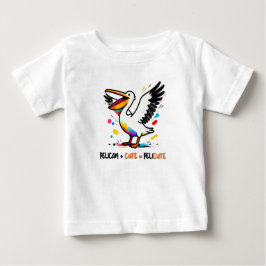 私はペリキュート - かわいいペリカンのTシャツです ベビーTシャツ